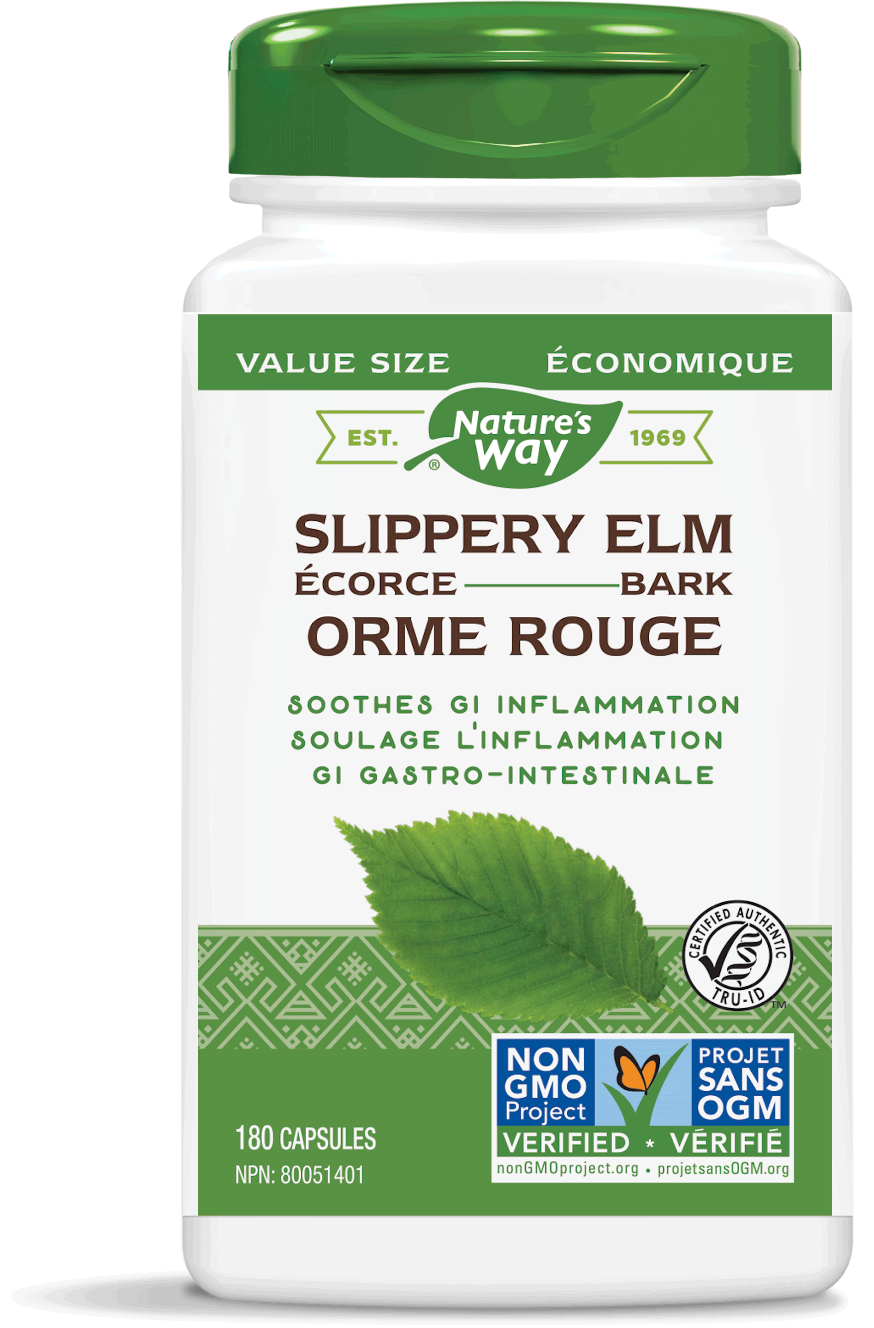 Nature's Way Slippery Elm Bark 180 V-Caps
