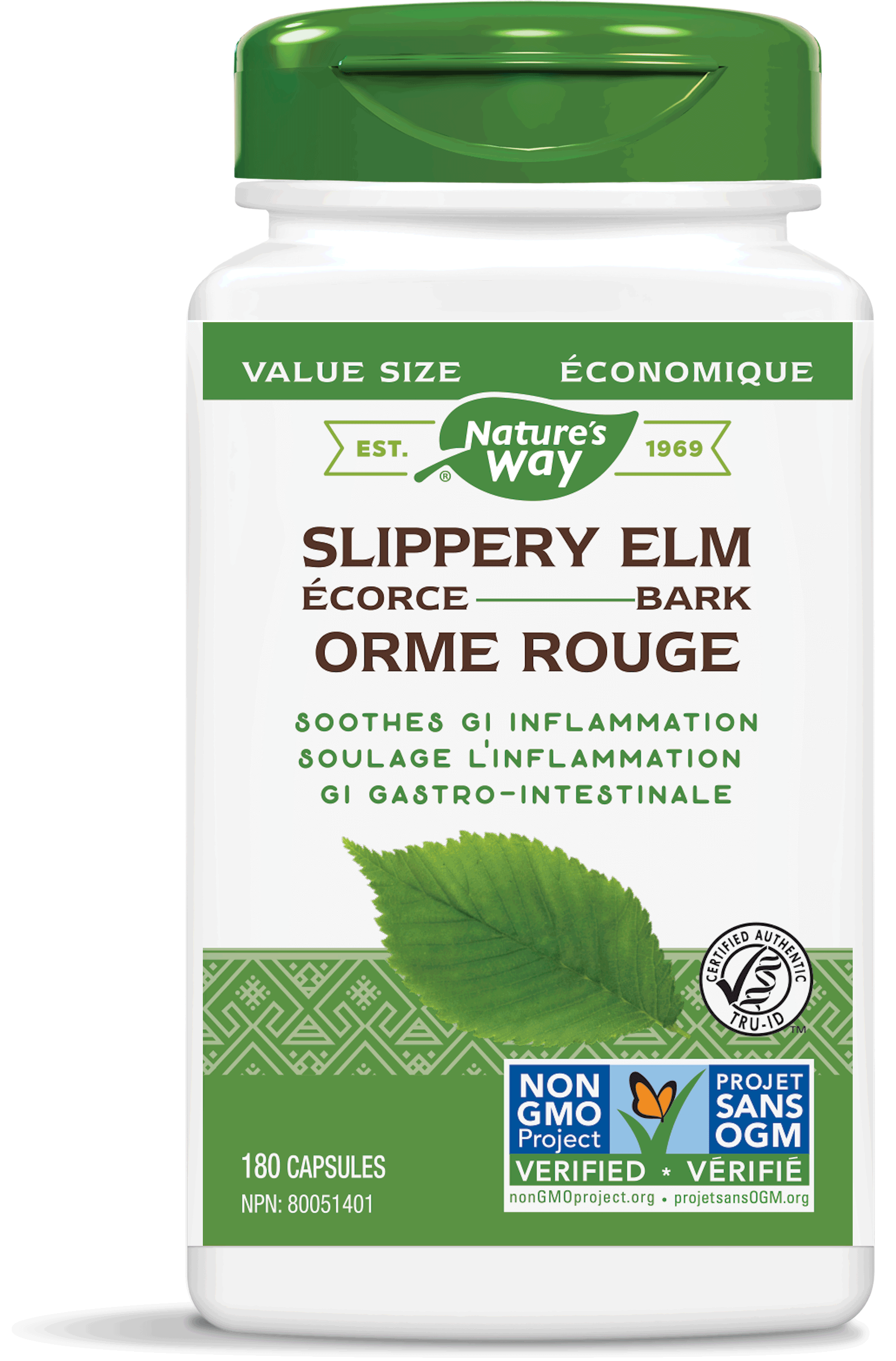 Nature's Way Slippery Elm Bark 180 V-Caps