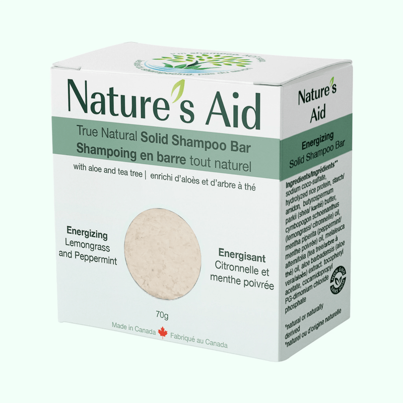 لوح شامبو Nature's Aid True Natural Solid بعشب الليمون والنعناع