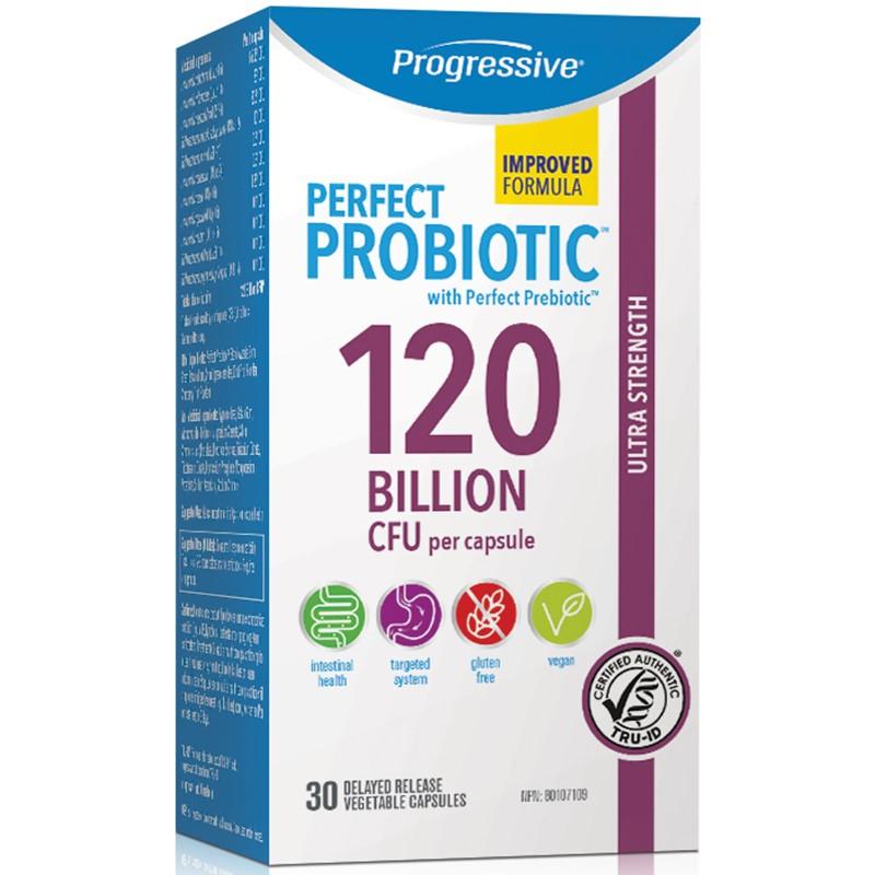 Progressive Perfect Probiotic Ultra Strength 120 Billion CFU 30 Capsules | Healtha.ca