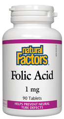 Natural Factors Folic Acid 1 mg 90 Tablets