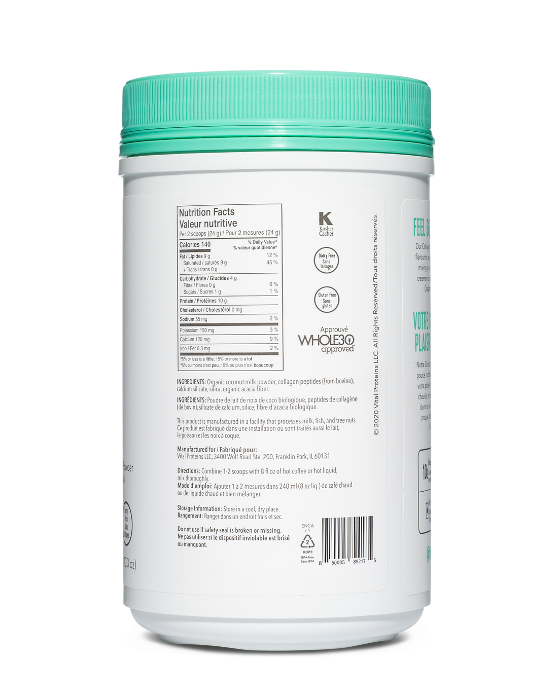 Vital Proteins, Collagen Creamer, Coconut, 293g (10.3oz)
