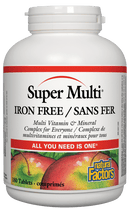 ناتشورال فاكتورز سوبر ملتي خالي من الحديد، 180 قرصًا