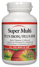 Natural Factors Super Multi Plus Iron, 90 Tablets