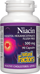Natural Factors No Flush Niacin 500 mg