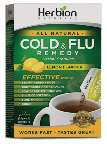 Herbion Naturals 감기 및 독감 치료제 레몬 맛