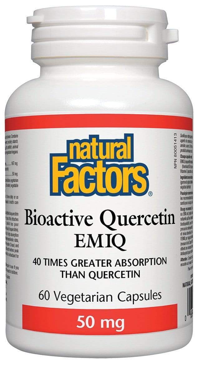 Natural Factors Bioactive Quercetin EMIQ 50 mg 60 Capsules