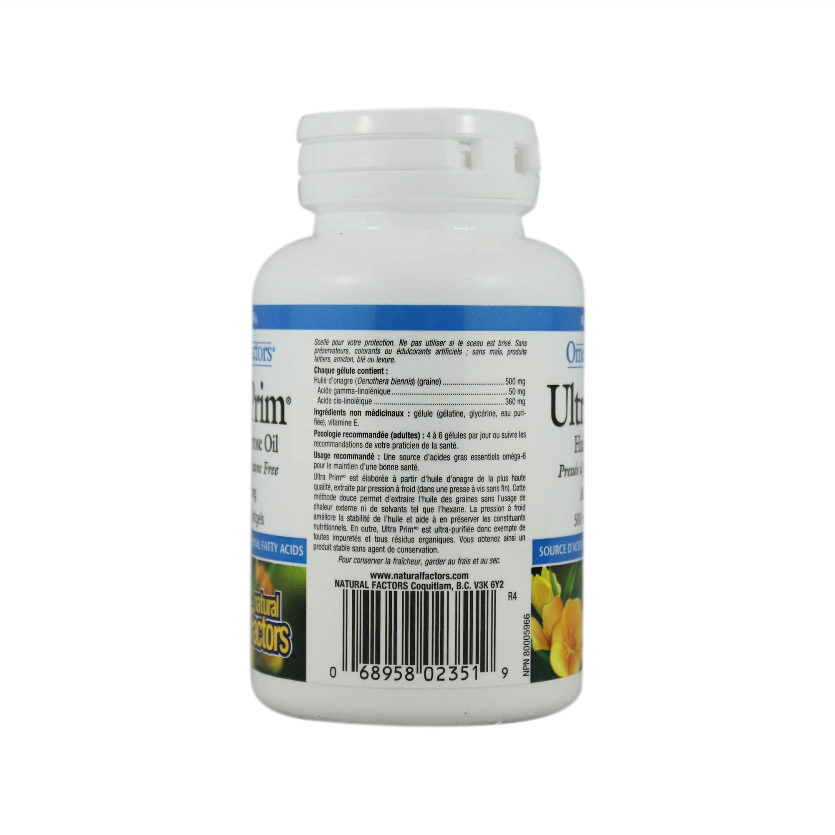 Natural Factors Ultra Prim - Evening Primrose Oil 500 mg