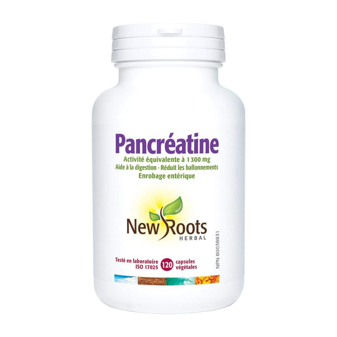 New Roots Pancreatin 1300 mg 120 Capsules