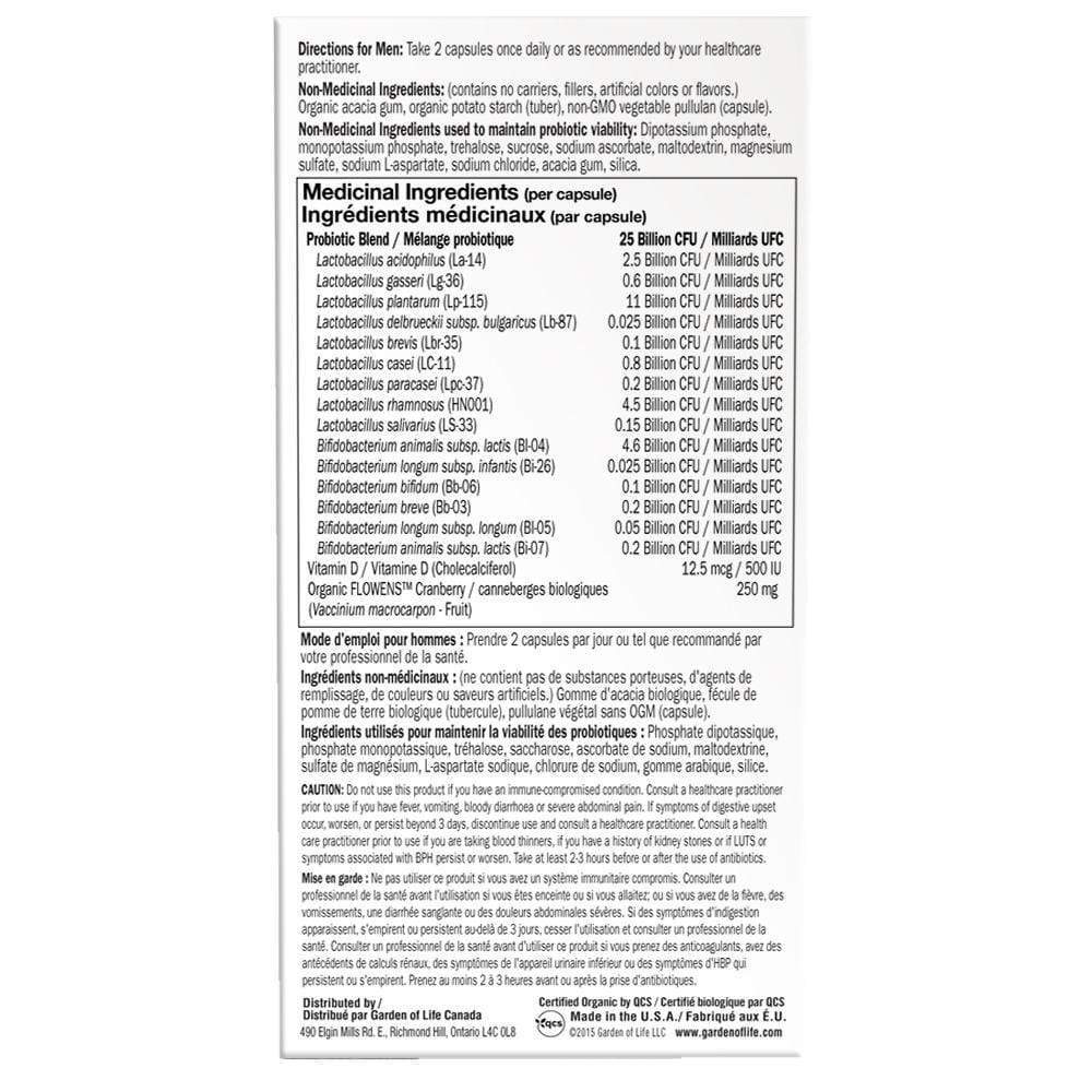 Garden of Life Doctor Formulated - Probiotics Prostate (60 Vcaps) Shelf Stable