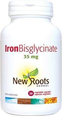 New Roots Iron Bisglycinate 35 Mg 30 Capsules