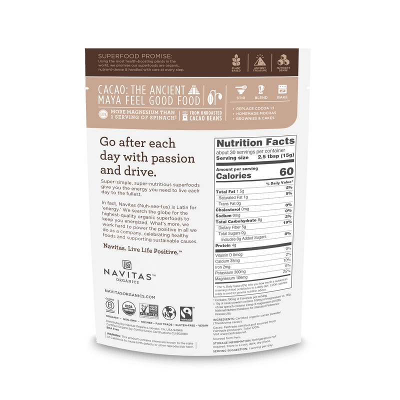 Navitas Organics Cacao Powder 454g