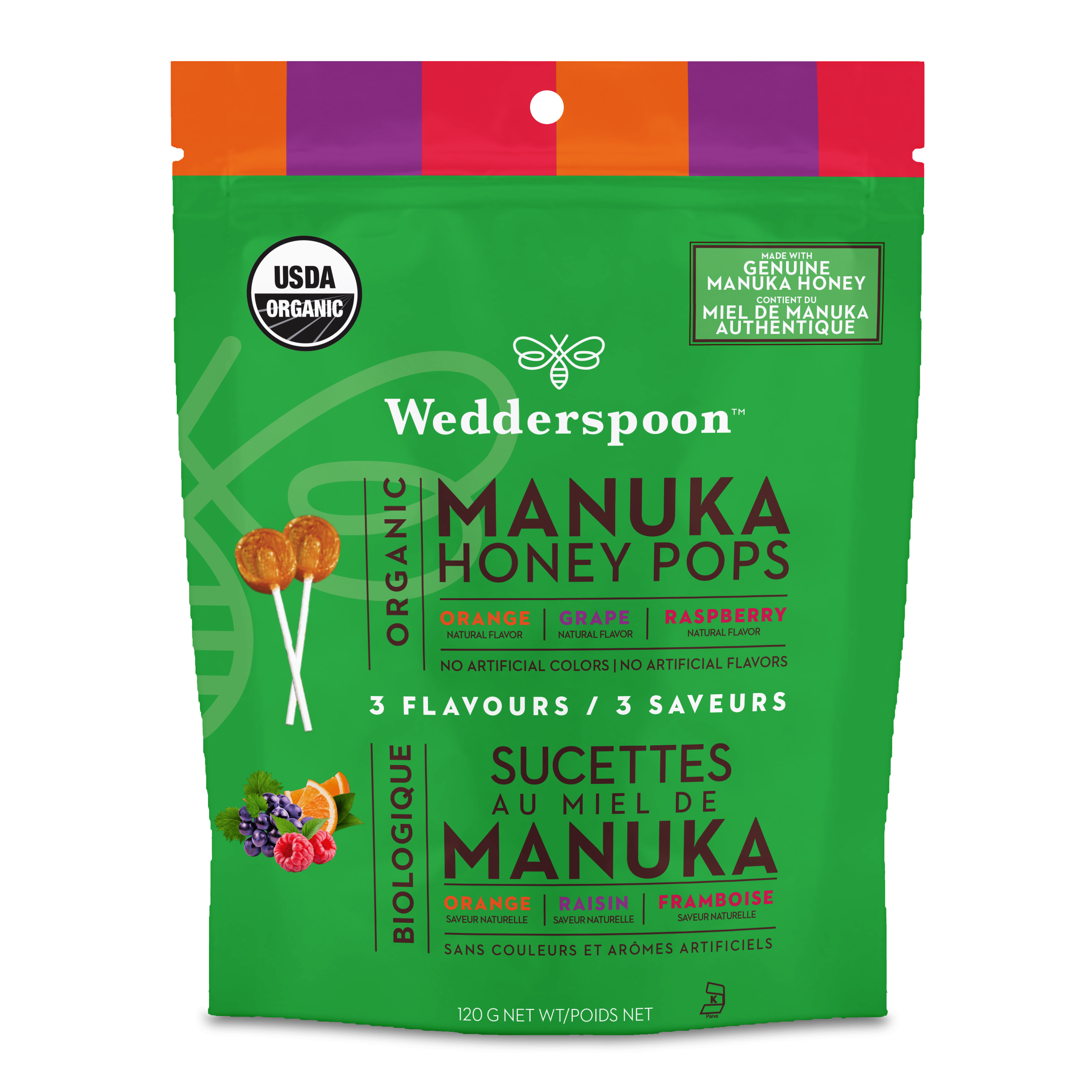Wedderspoon Organic Manuka Honey Pops Variety Pack