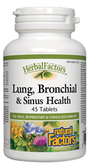 ناتشورال فاكتورز لصحة الرئة والشعب الهوائية والجيوب الأنفية 45 قرصًا