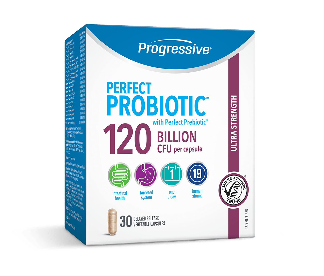 Progressive Perfect Probiotic Ultra Strength 120 Billion CFU 30 Capsules