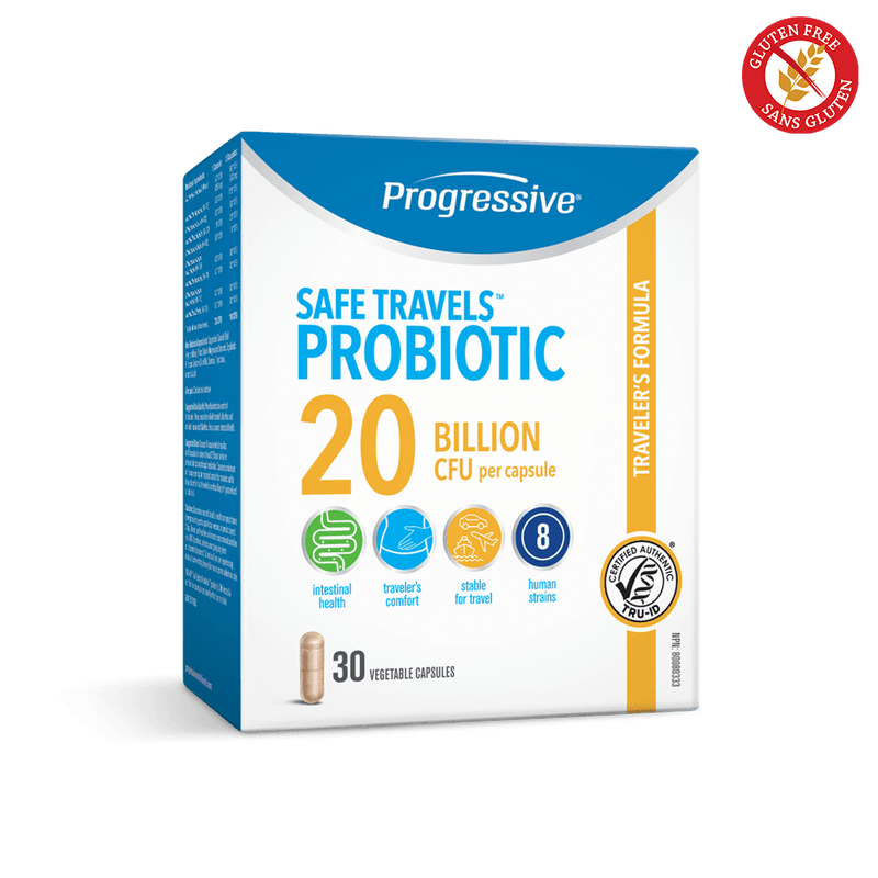 Progressive Safe Travels Probiotic 20 Billion CFU 30 Capsules
