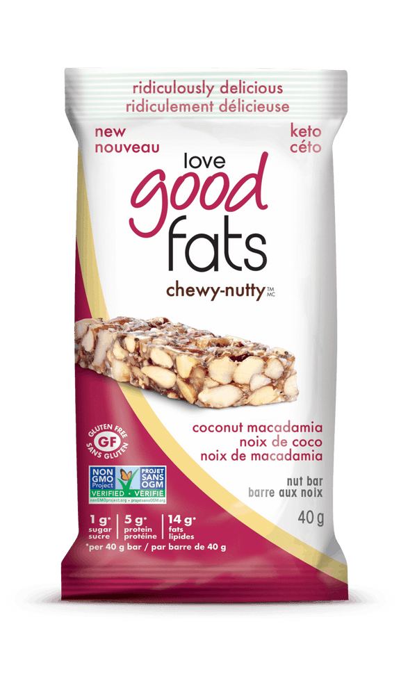 Love Good Fats Chewy-Nutty Coconut Macadamia Single Bar