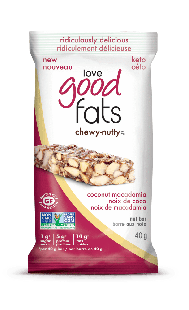 Love Good Fats 쫄깃쫄깃한 코코넛 마카다미아 12개 상자