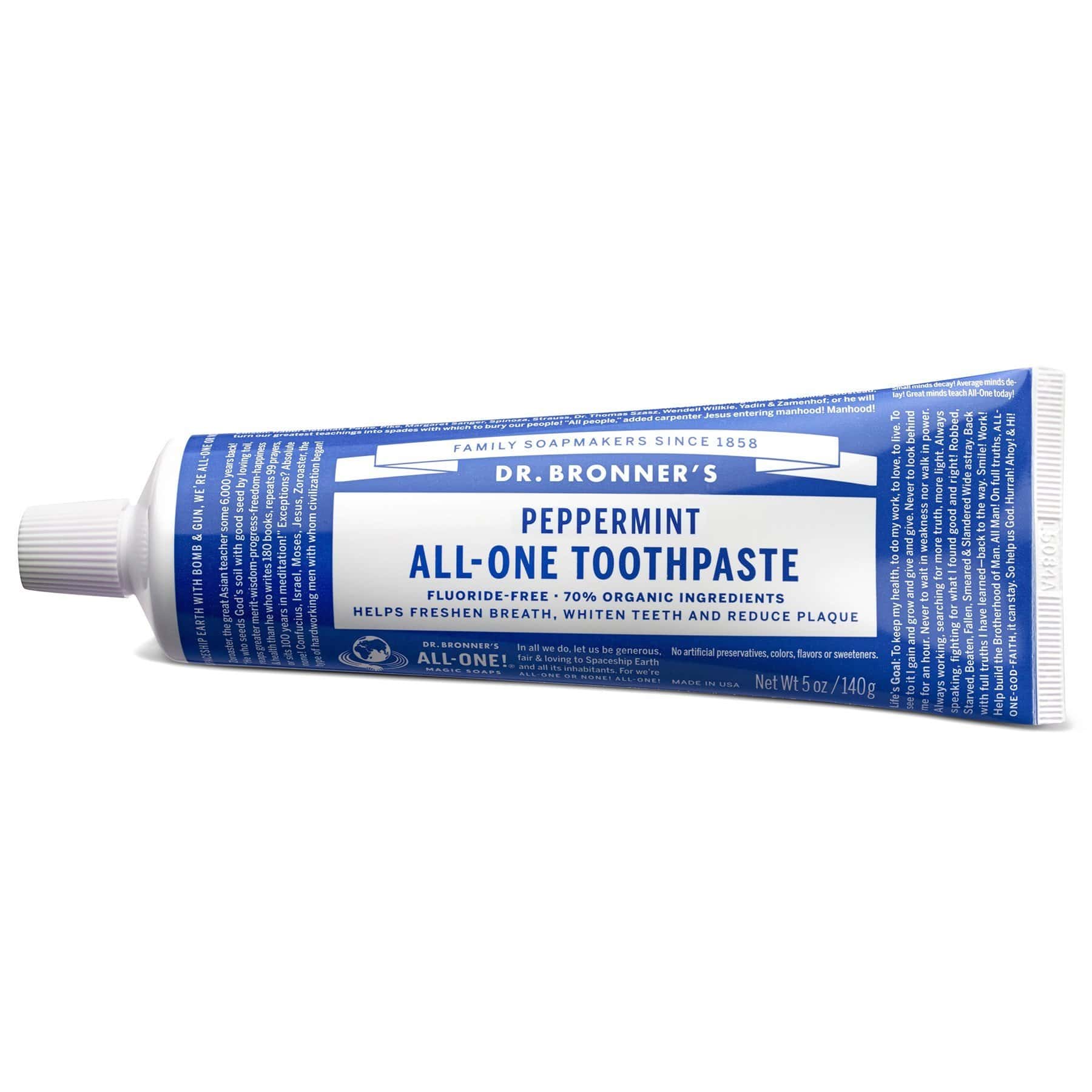 Dr. Bronner’s, All-One Toothpaste, Peppermint, 140g (5Oz)