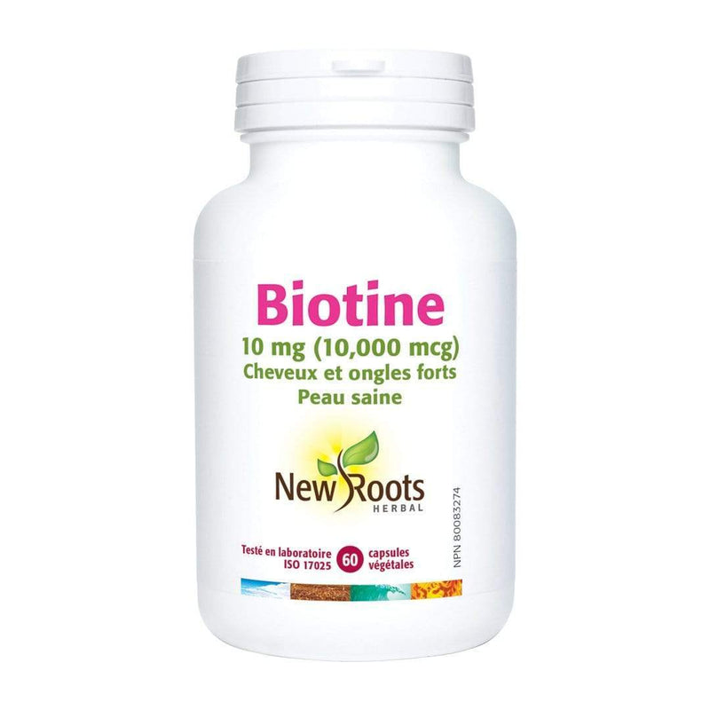 New Roots Biotin 10mg (10,000 mcg) 60 capsules