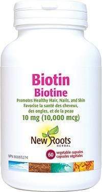New Roots Biotin 10mg (10,000 mcg) 60 capsules