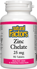 Natural Factors 아연 킬레이트 25mg, 90정