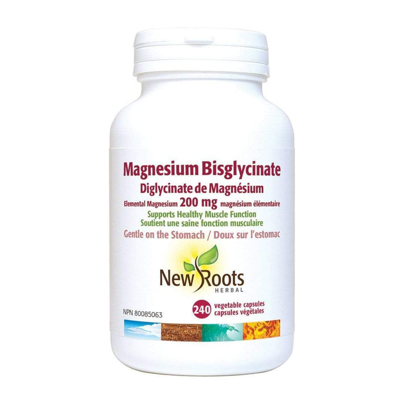 New Roots Magnesium Bisglycinate 200 mg 240 V-Caps
