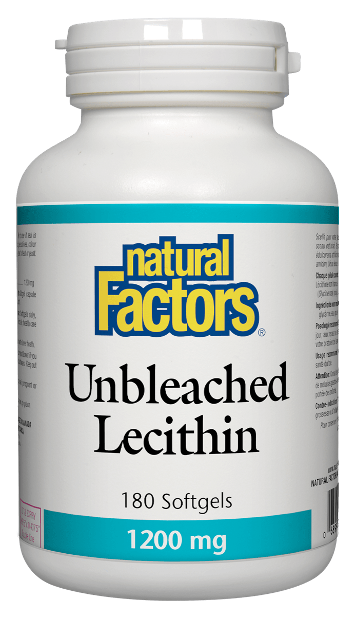 Natural Factors Unbleached Lecithin 180 Softgels