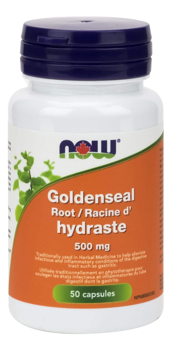 NOW Goldenseal Root 500 mg 50 Capsules