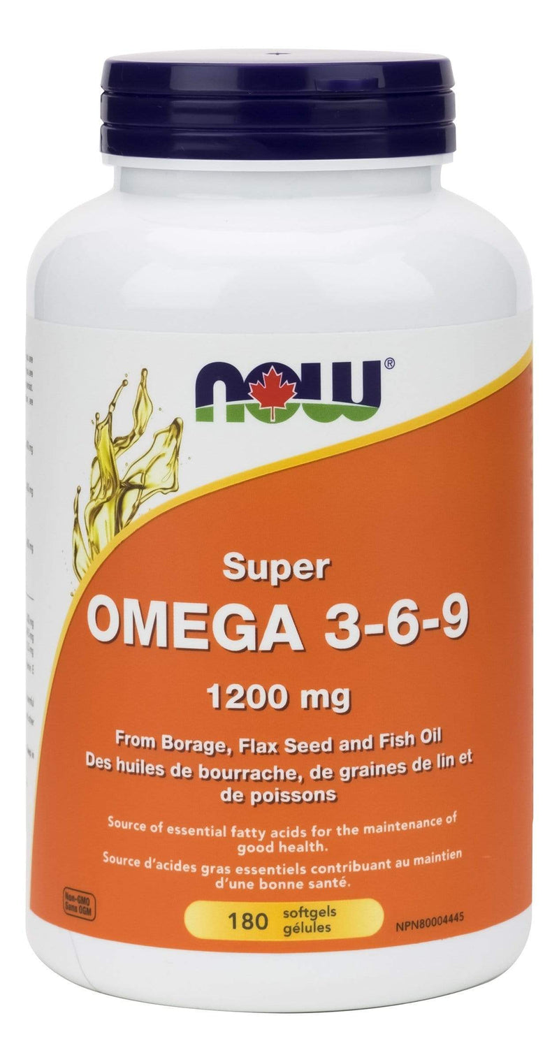 NOW, Super Omega 3-6-9, 1200mg, 180 Softgels