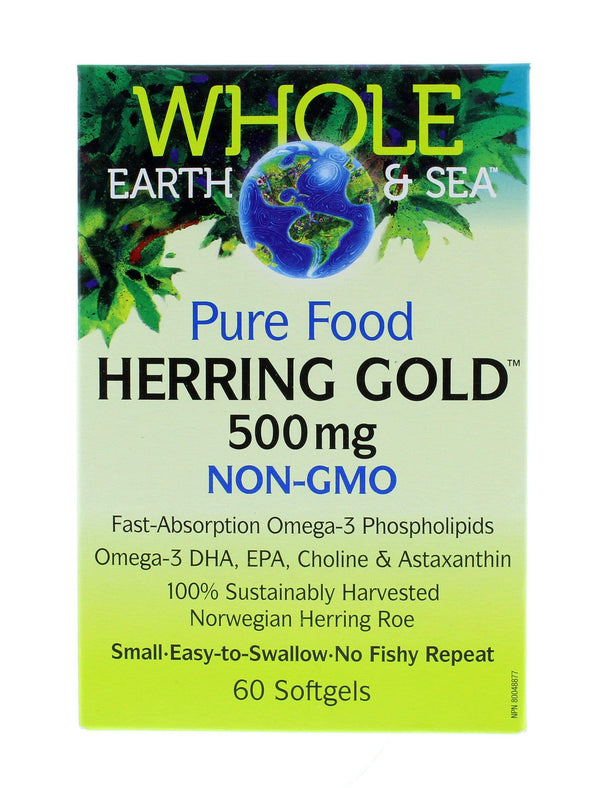 Whole Earth and Sea Herring Gold 500 mg 60 Softgels