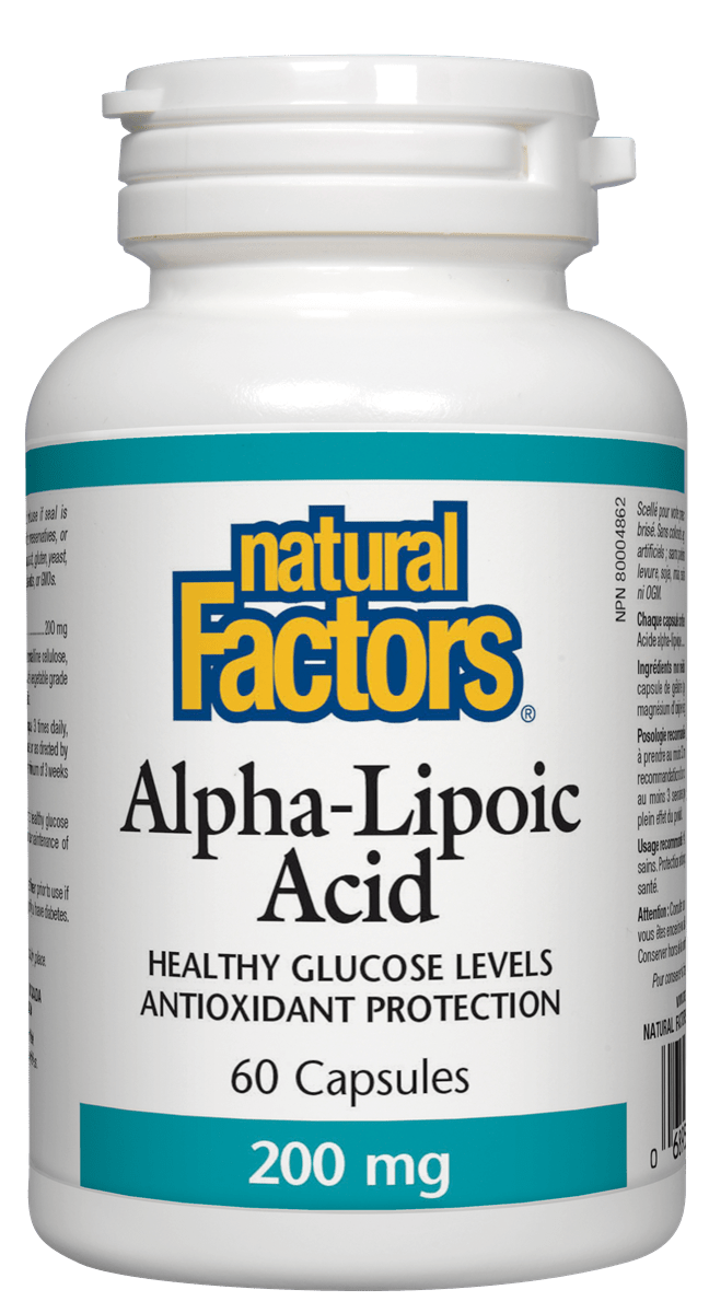 Natural Factors Alpha Lipoic Acid 200 mg 60 Capsules