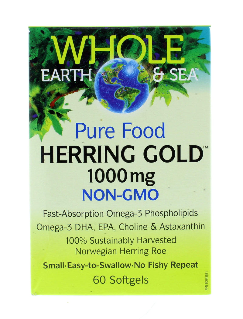 Whole Earth and Sea Herring Gold 1000 mg 60 Softgels
