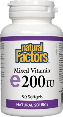 Natural Factors Vitamin E Mixed 200 IU, 90 Softgels