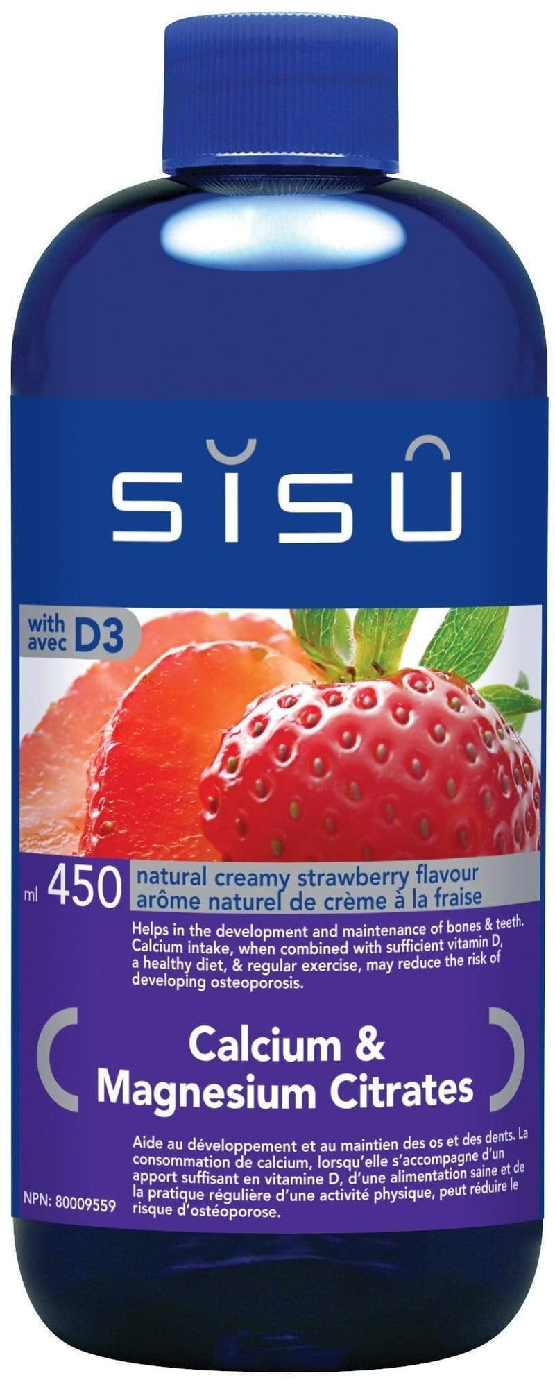Sisu Calcium & Magnesium Citrates Creamy Strawberry 450 mL