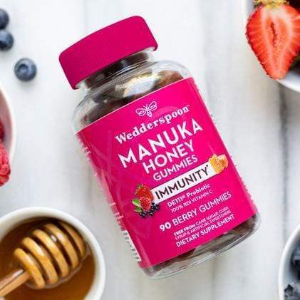 Wedderspoon Manuka Honey Immunity Gummies Berry Flavor