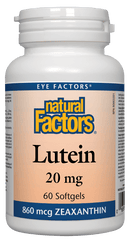 Natural Factors Lutein 20 mg 60 Softgels
