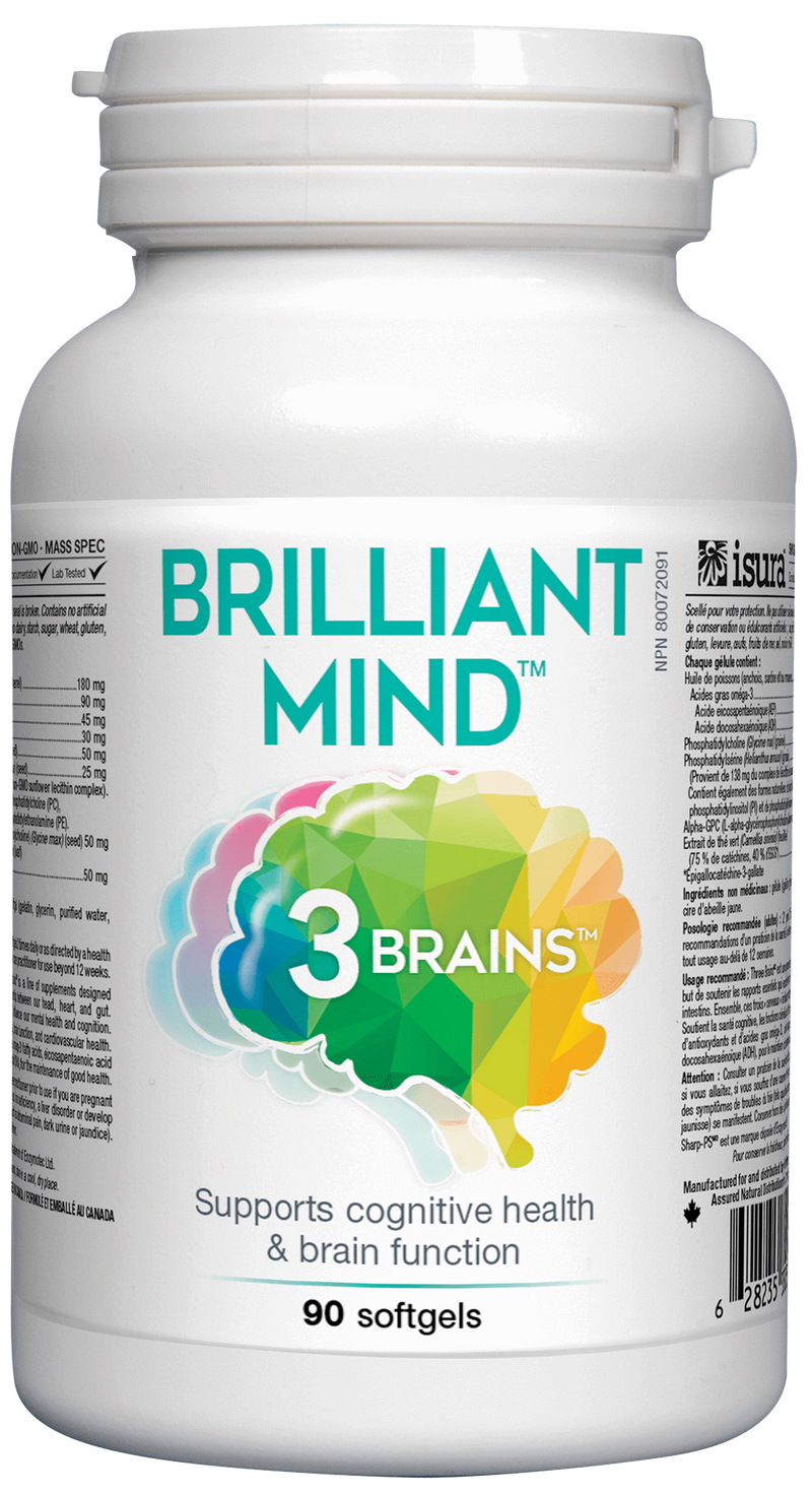 3 Brains, Brilliant Mind, 90 Softgels
