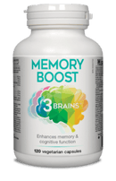 3 أدمغة، تعزيز الذاكرة، 120 كبسولة نباتية
