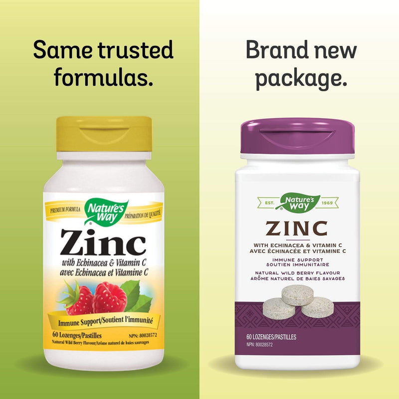 Nature's Way Zinc with Echinacea & Vitamin C 60 Lozenges