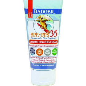 Badger Balms SPF 35 Unscented Sport Sunscreen Cream 87 ml
