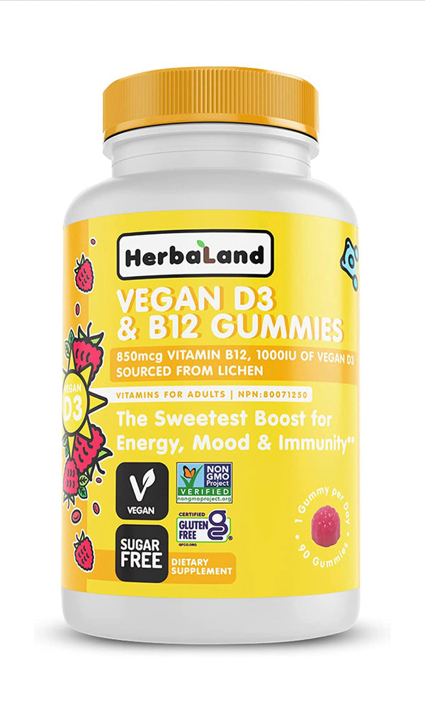 HerbaLand D3 & B12 Gummies for Adults