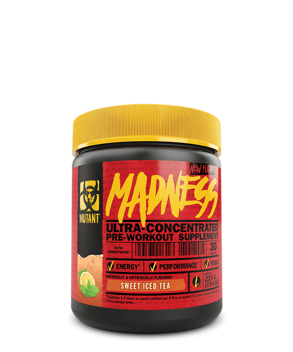 Mutant Madness Pre-Workout Supplement, Sweet Iced Tea, 225 g