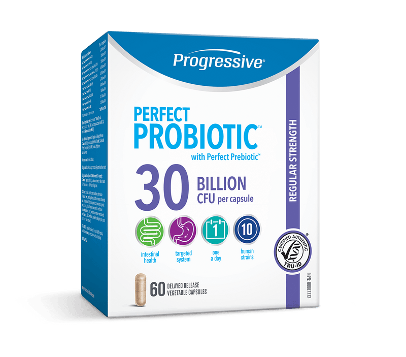 Progressive Perfect Probiotic Regular Strength 30 Billion CFU 60 Capsules