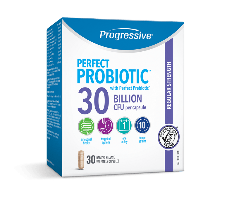 Progressive Perfect Probiotic Regular Strength 30 Billion CFU 30 Capsules