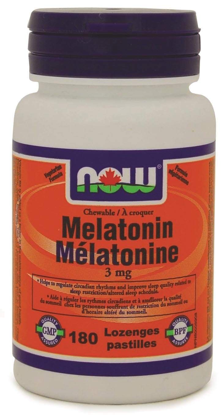 NOW Melatonin 3 mg + B-6 Peppermint Chew 180's