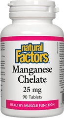 Natural Factors Manganese Chelate 25 mg 90 Tablets