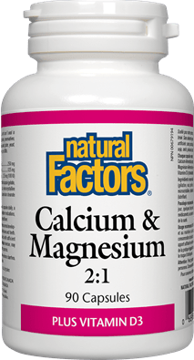 Natural Factors Calcium & Magnesium Plus Vitamin D3 90 Capsules