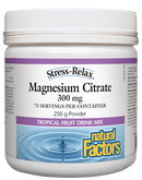 내추럴 팩터스 마그네슘 구연산염 25g 파우더 - 열대 맛