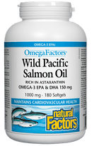 내추럴 팩터스 OmegaFactors 와일드 퍼시픽 연어 오일 1000 mg